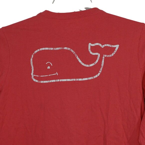 Vineyard Vines Salmon Long Sleeve Pocket Graphic T-Shirt Boys Size L 16 FLAW - Picture 4 of 11